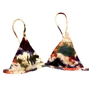 Shein small tie dye bikini top padded metal clasp